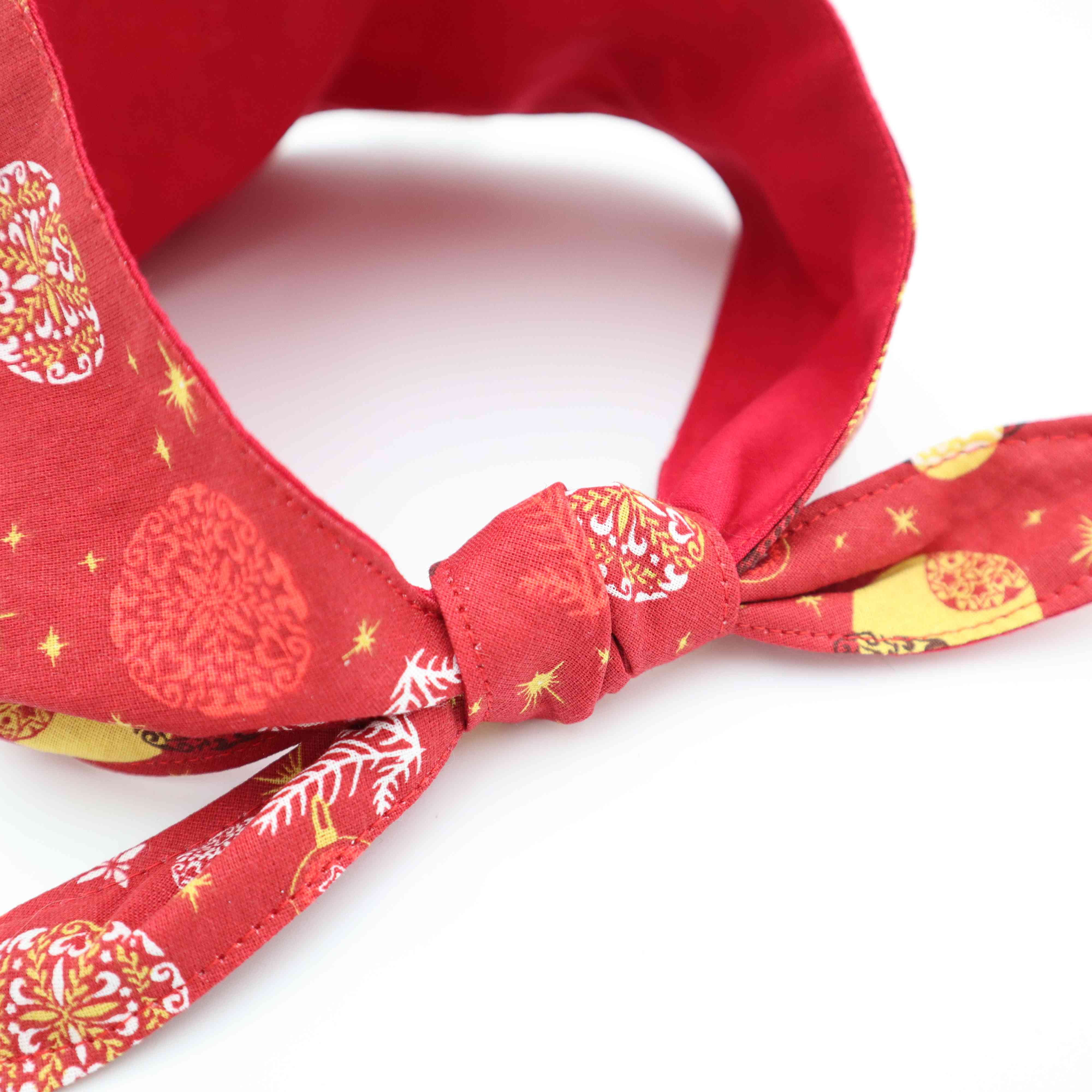 Handmade Dog Bandana | Tie-On | Christmas Figure