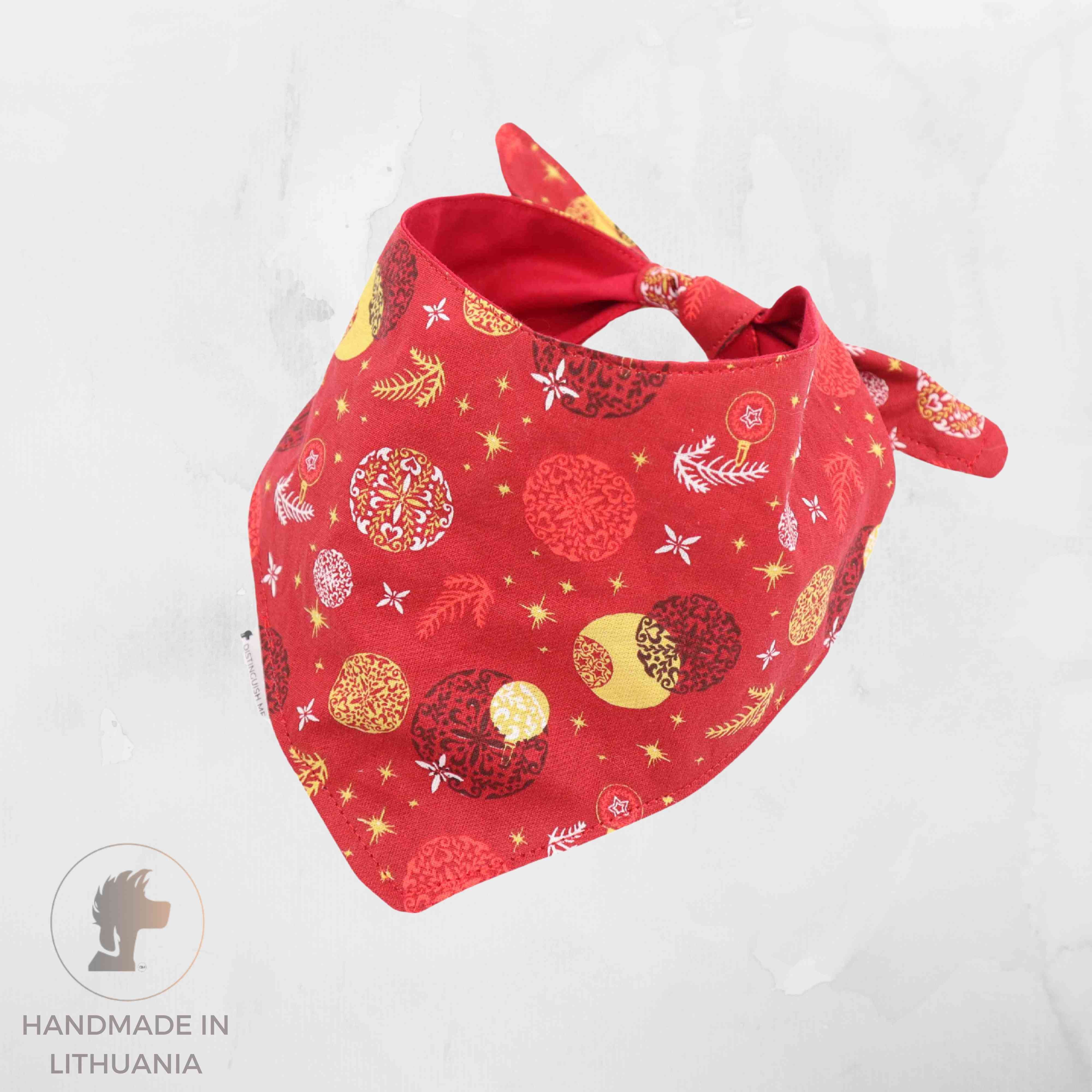 Handmade Dog Bandana | Tie-On | Christmas Figure