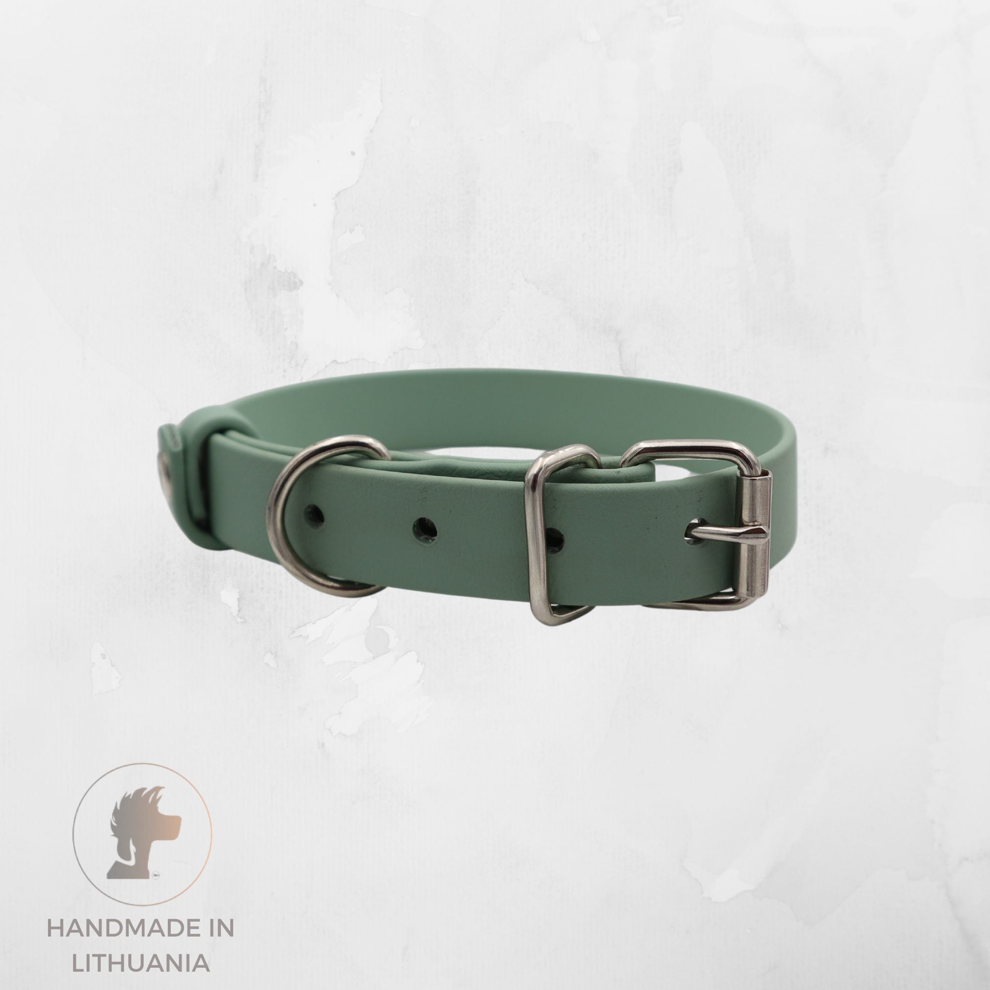Biothane Dog Collar | Sage Green | Width: 19mm | Length 31-37cm