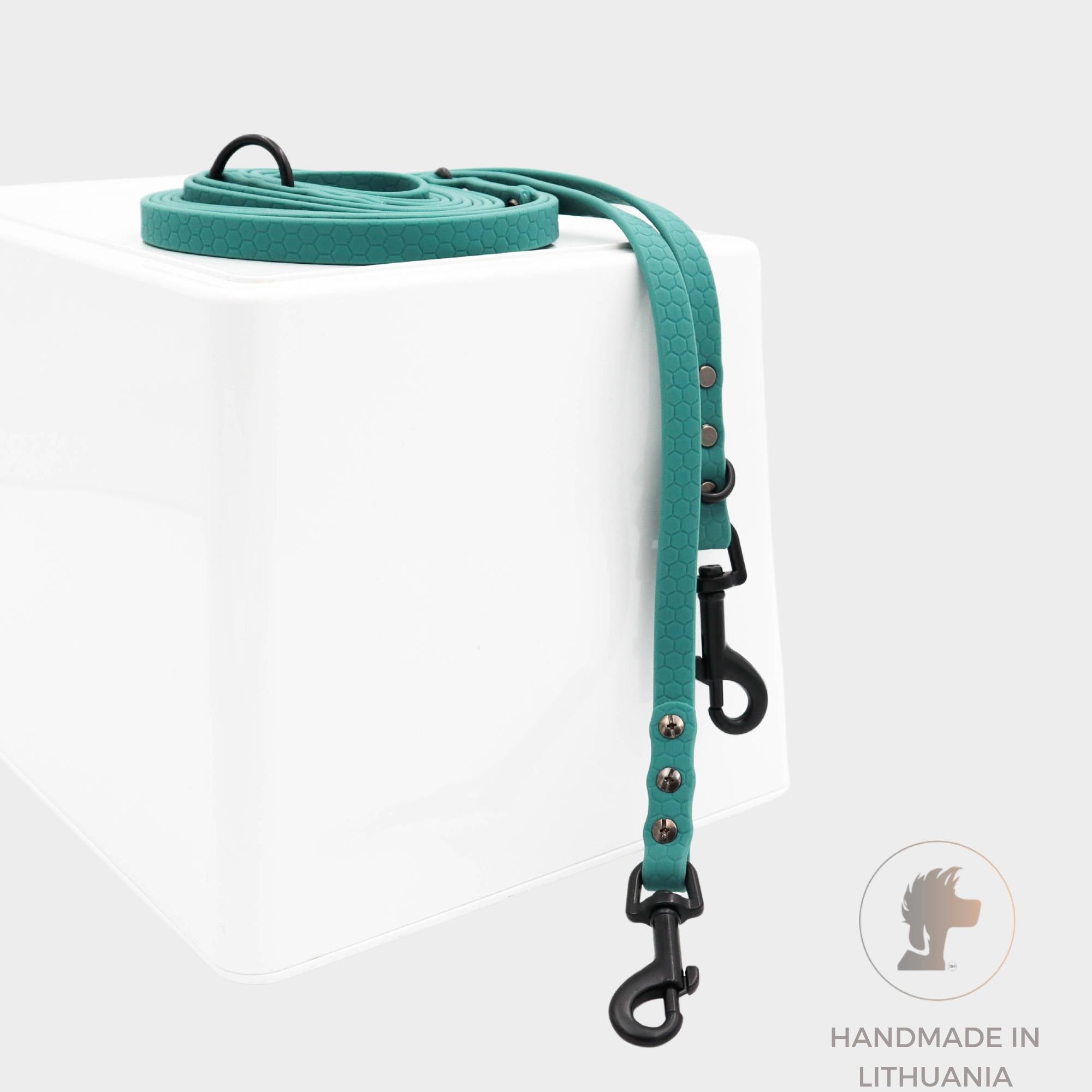 Multifunkcinis, reguliuojamas, neslystantis, vandeniui atsparus pavadėlis Hexa | Plotis 10 mm | Ilgis: 2.5m