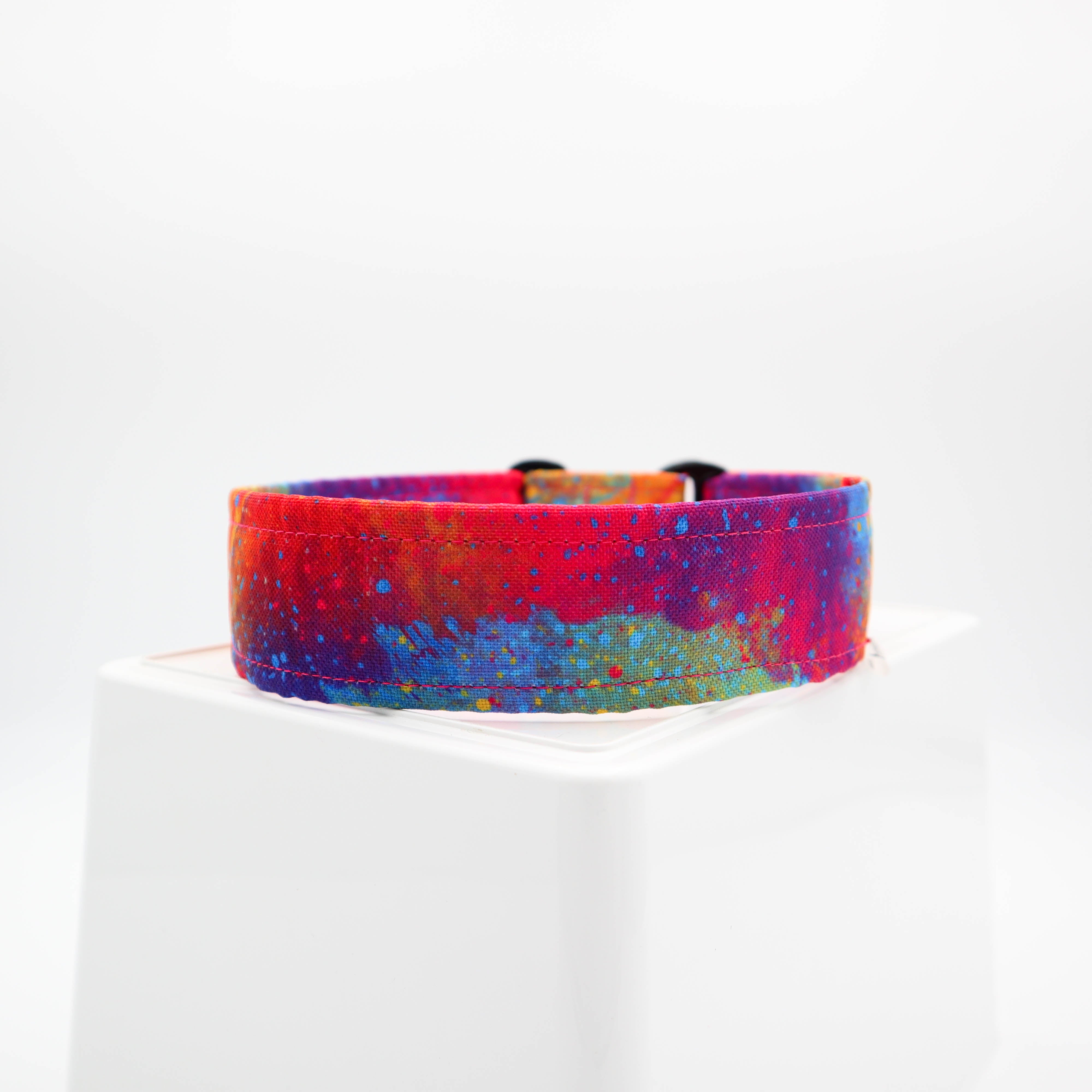 Rankų darbo antkaklis šuniui | Pašėlę Dažai | Plotis: 15-20-25-30-40-50 mm