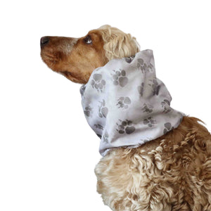 Waterproof Dog Snood With Paws Pattern By Distinguish me