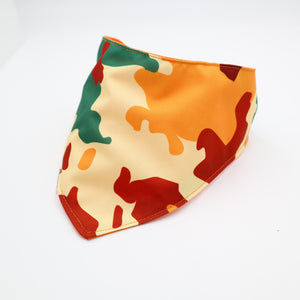 premium quality, tie on, camouflage dog bandana distinguish me