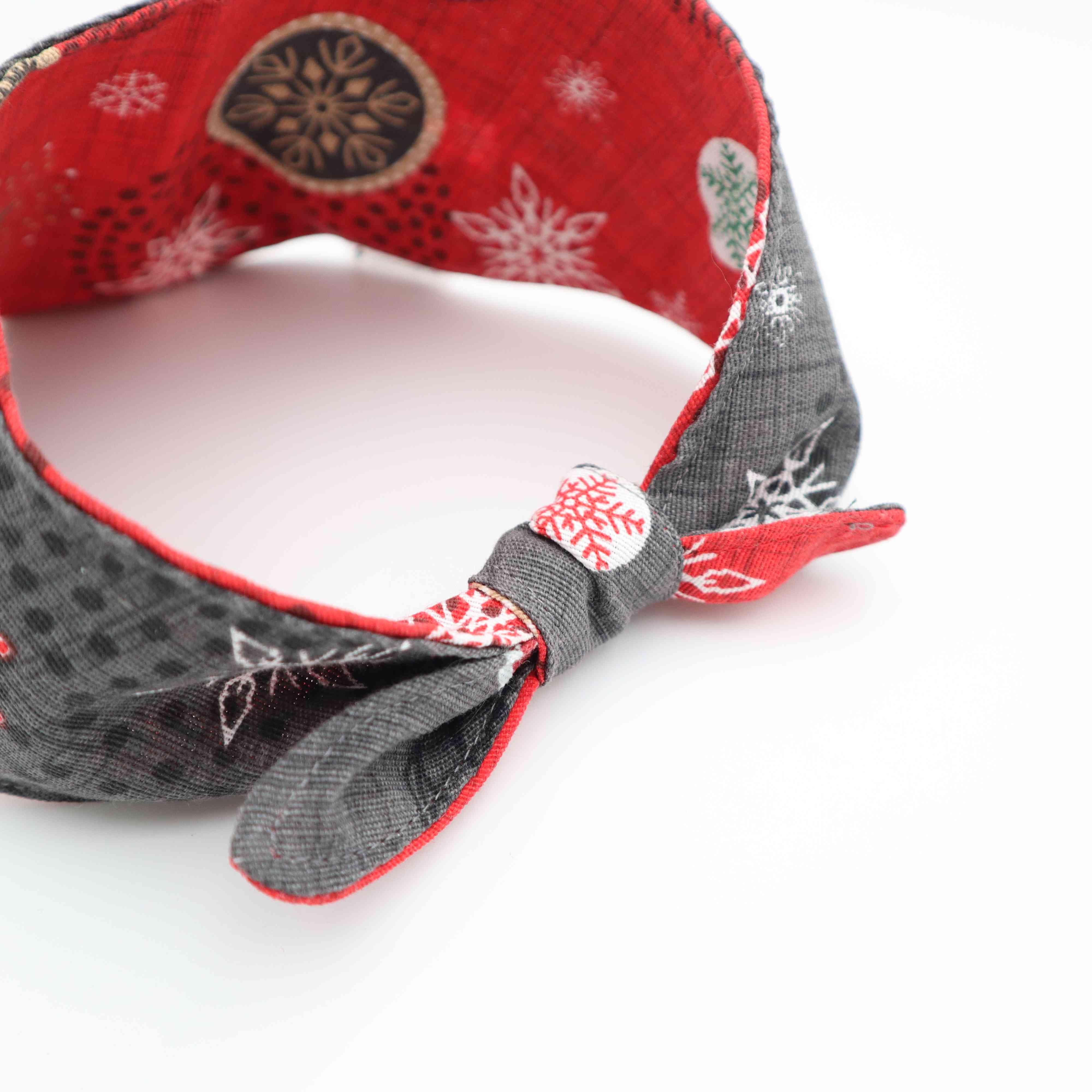 Handmade Dog Bandana | Tie-On | Two Side | Christmas Ornament