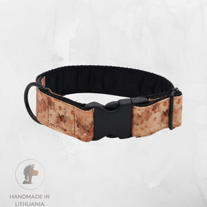 Distinguish Me Blush Meadow handmade fabric dog collar with soft floral meadow pattern