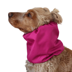 Thick double waterproof ear cover snood Distinguish me Dark Pink protecting ears and neck from rain and wind