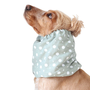 Sage green linen dog snood