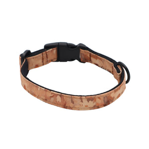 Blush Meadow handmade pet collar with delicate wildflower-inspired fabric pattern