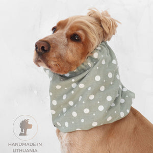Sage green linen dog snood