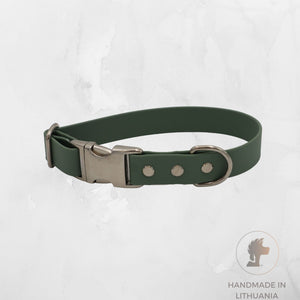 Green biothane dog collar