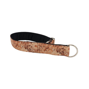 Adjustable Limited Slip dog collar with Blush Meadow botanical print and soft padded lining