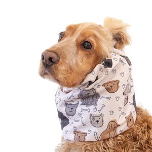 Long eared dog snood for spaniel and cavalier breeds