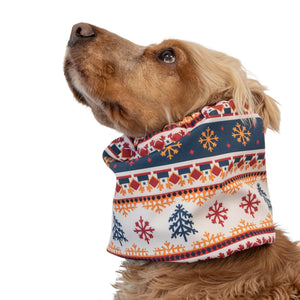 Warm winter dog snood for long eared breeds