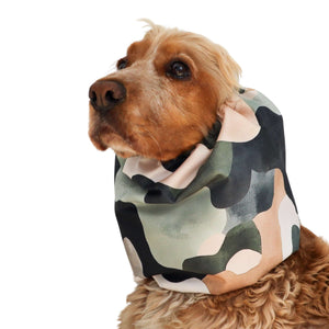 Camouflage waterproof dog snood for Beagles and spaniels – long ear cover for outdoor walks
