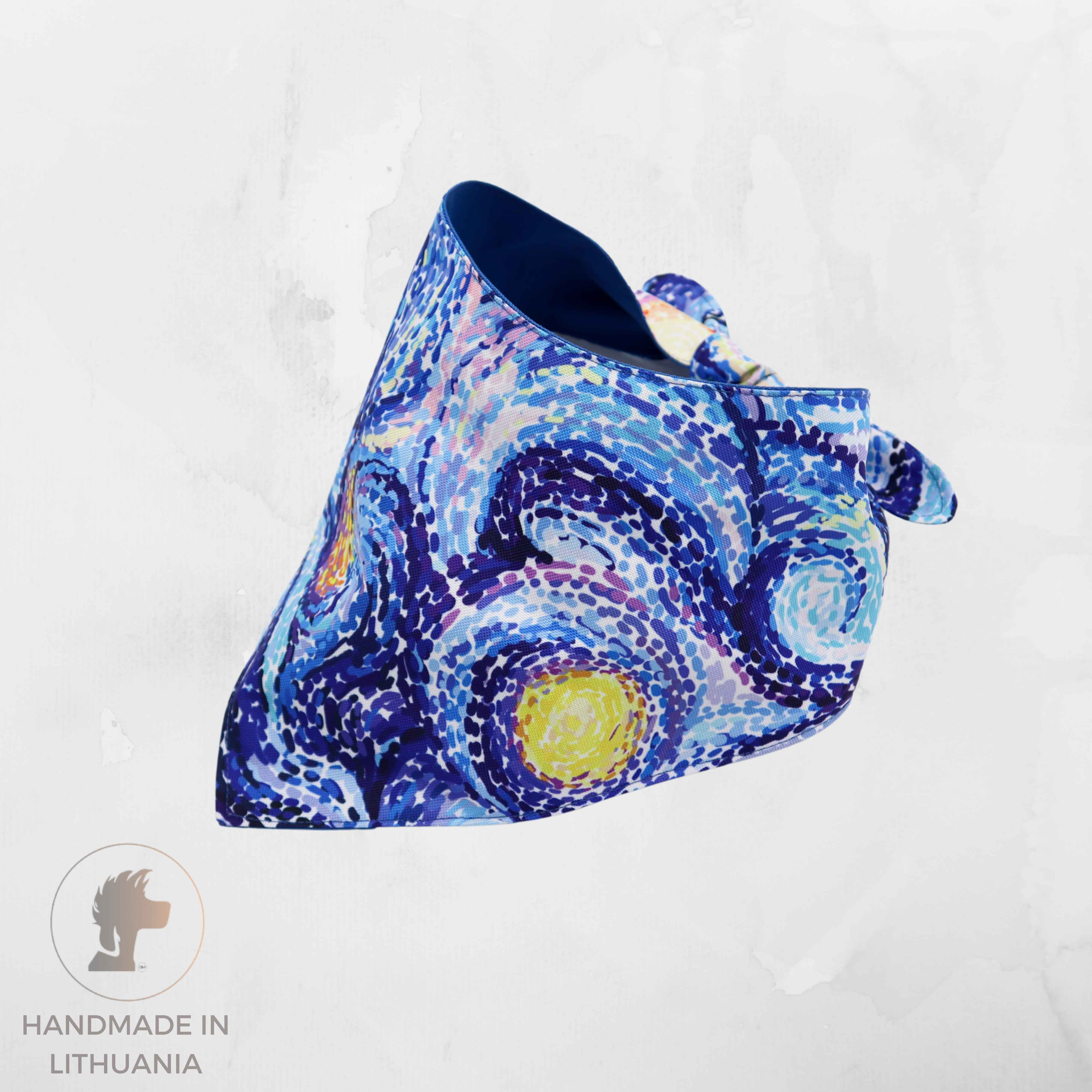 Handmade Dog Bandana | Tied-Up | Starry Night