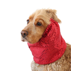 show dog snood red sparkle