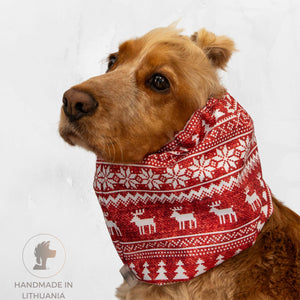 Christmas dog snood