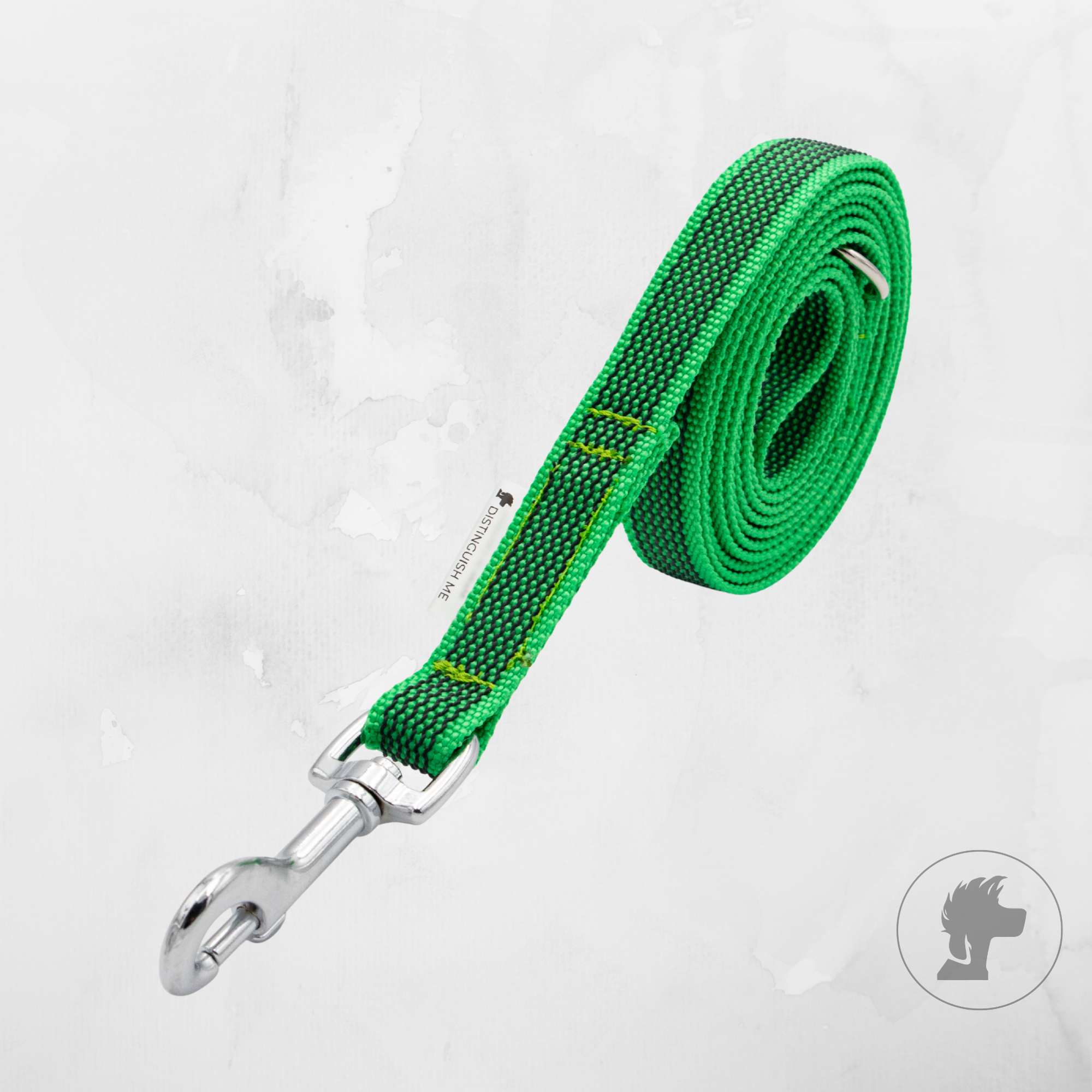 Leash for dog | Non - Slip | Rubberized | Green | Width: 20 mm