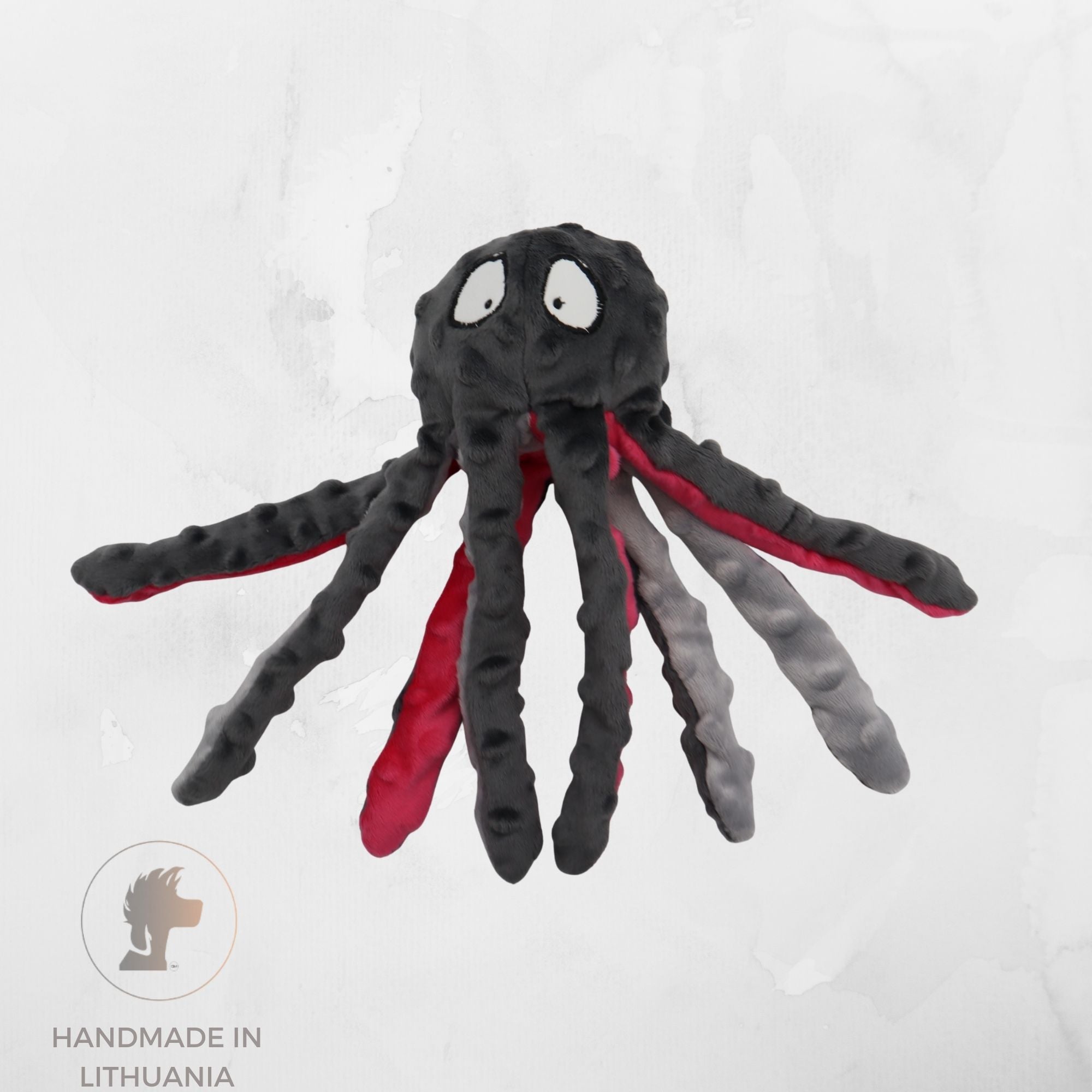 Handmade Dog Toy "Octopus" | With Internal Squeaker and Rustle | Length: 23 cm (9")