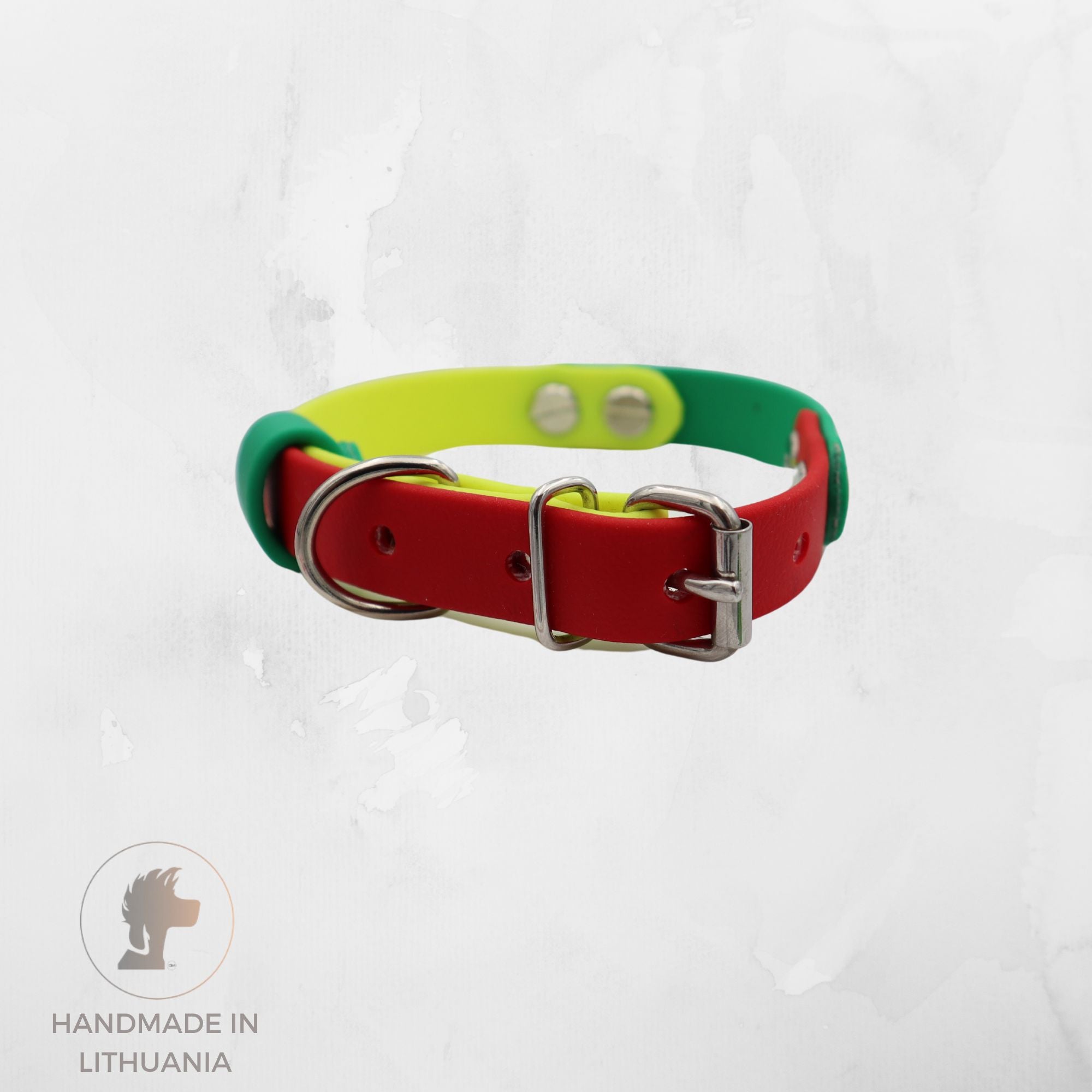 Biothane Dog Collar | Lithuania Flag  | Width: 16 mm | Length 25-31cm