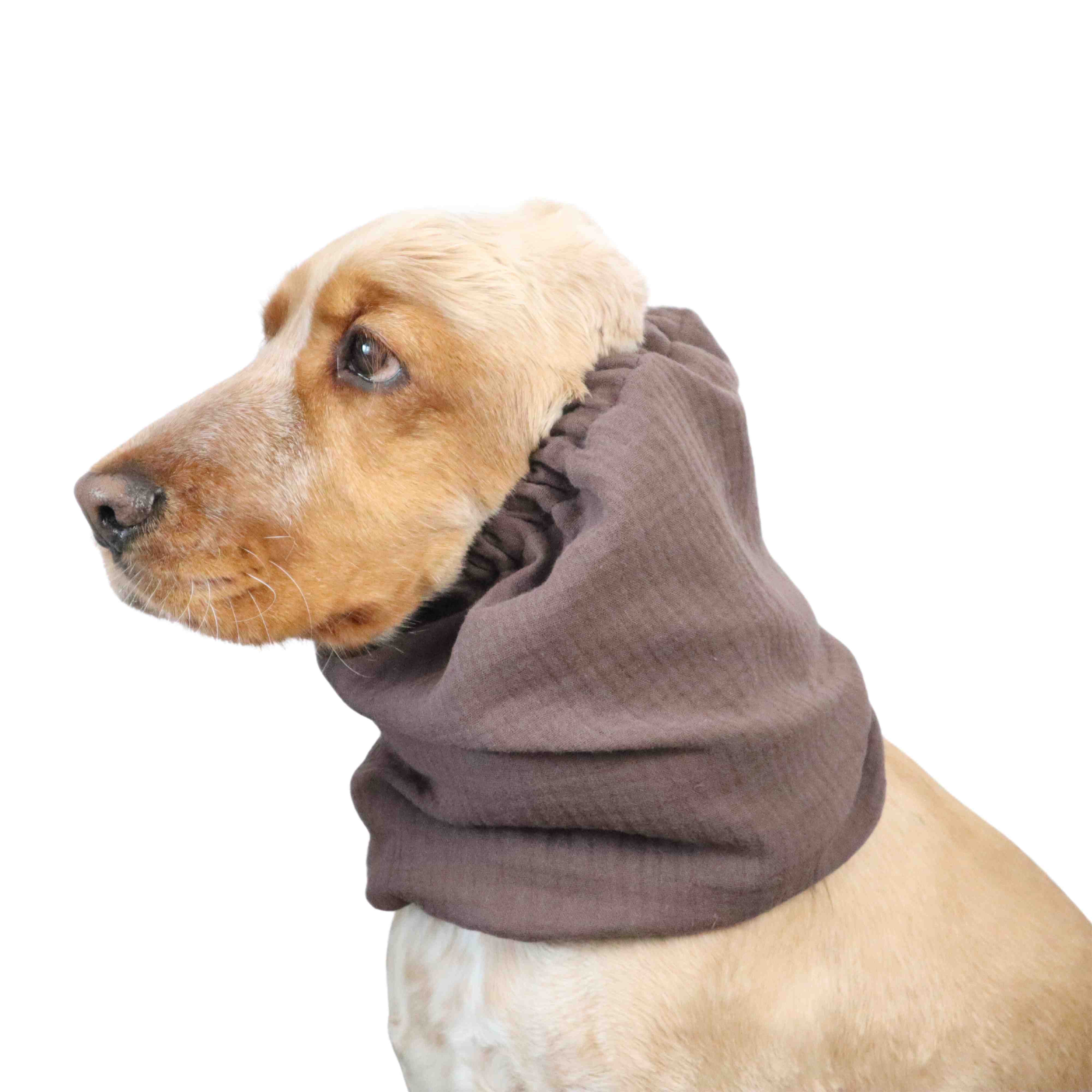 brown breathable cocker spaniel snood distinguish me