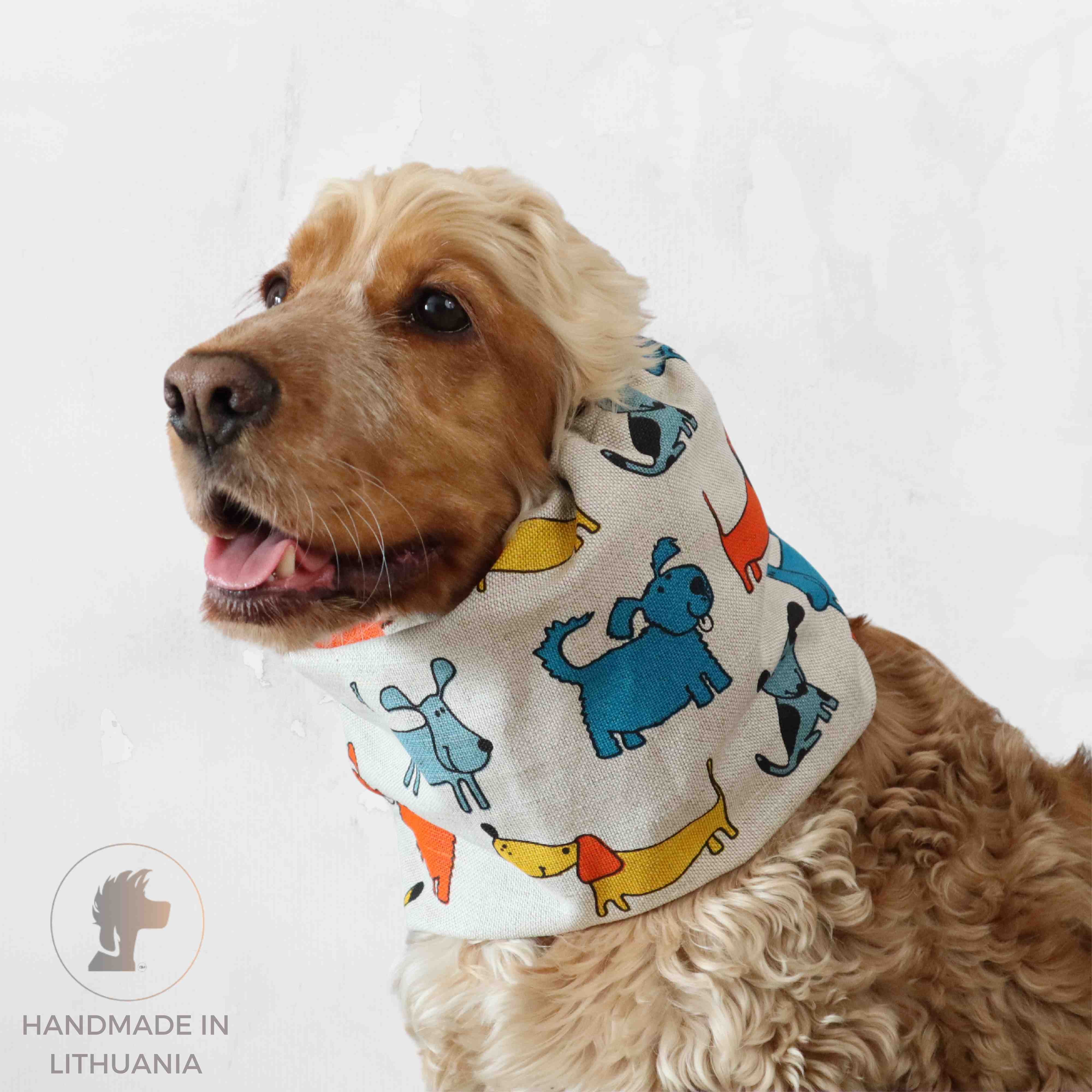 Cute linen dog snood Dogs by Distinguish me