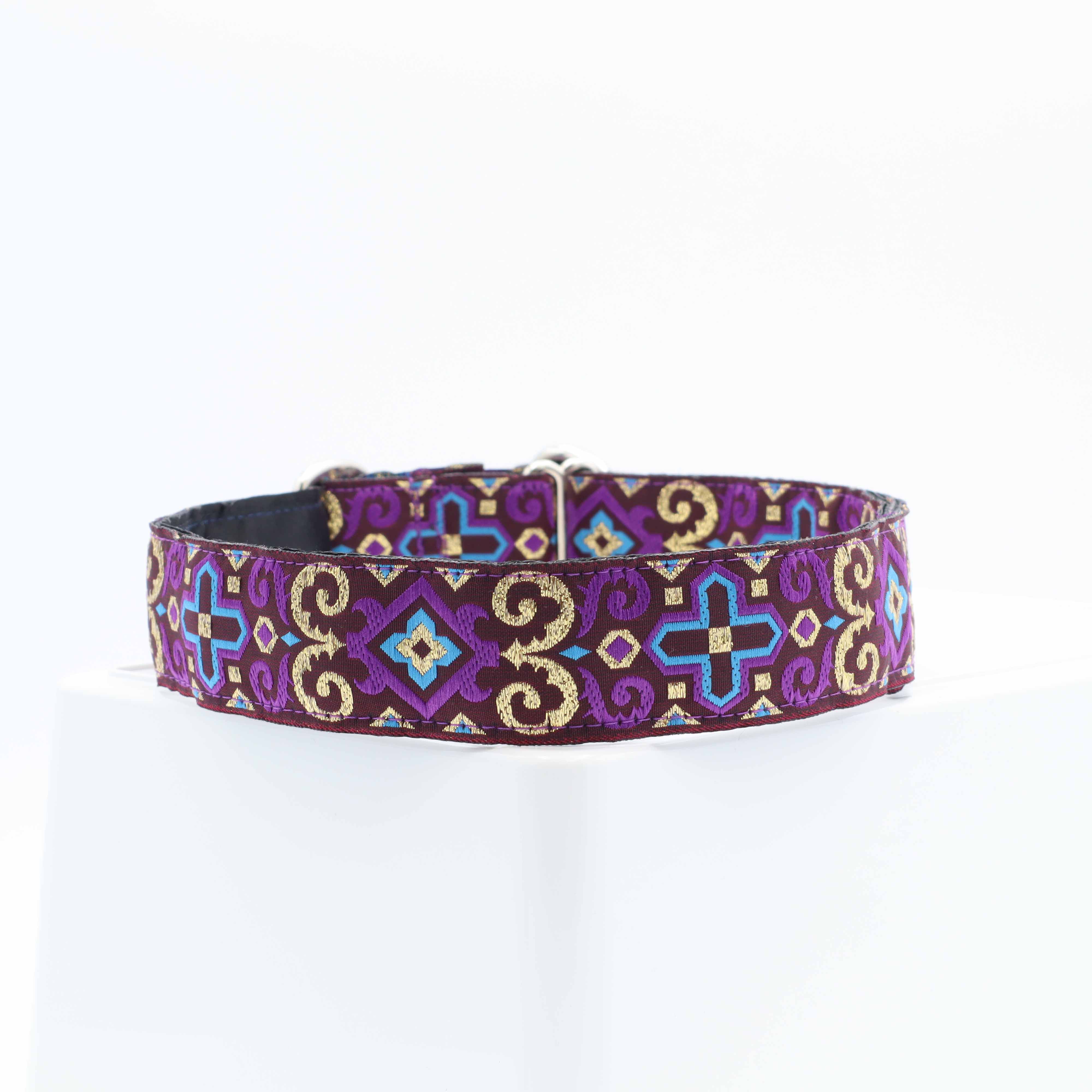 purple dog collar with glitter by distinguish me