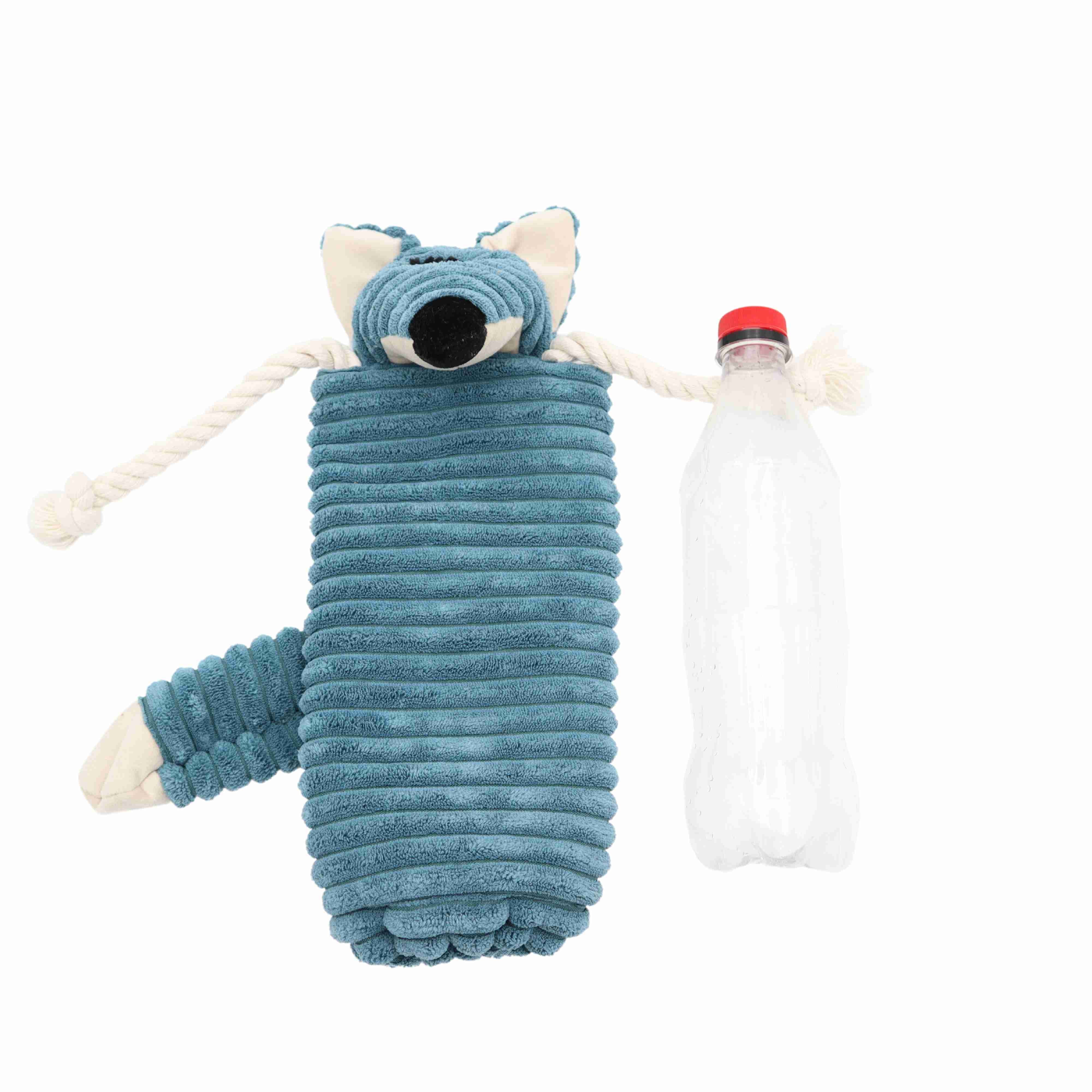 Dog Toy with recycled plastic bottle with a squeaker inside Distinguish Me
