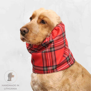 Feeding dog snood Red Tartan by Distinguish me