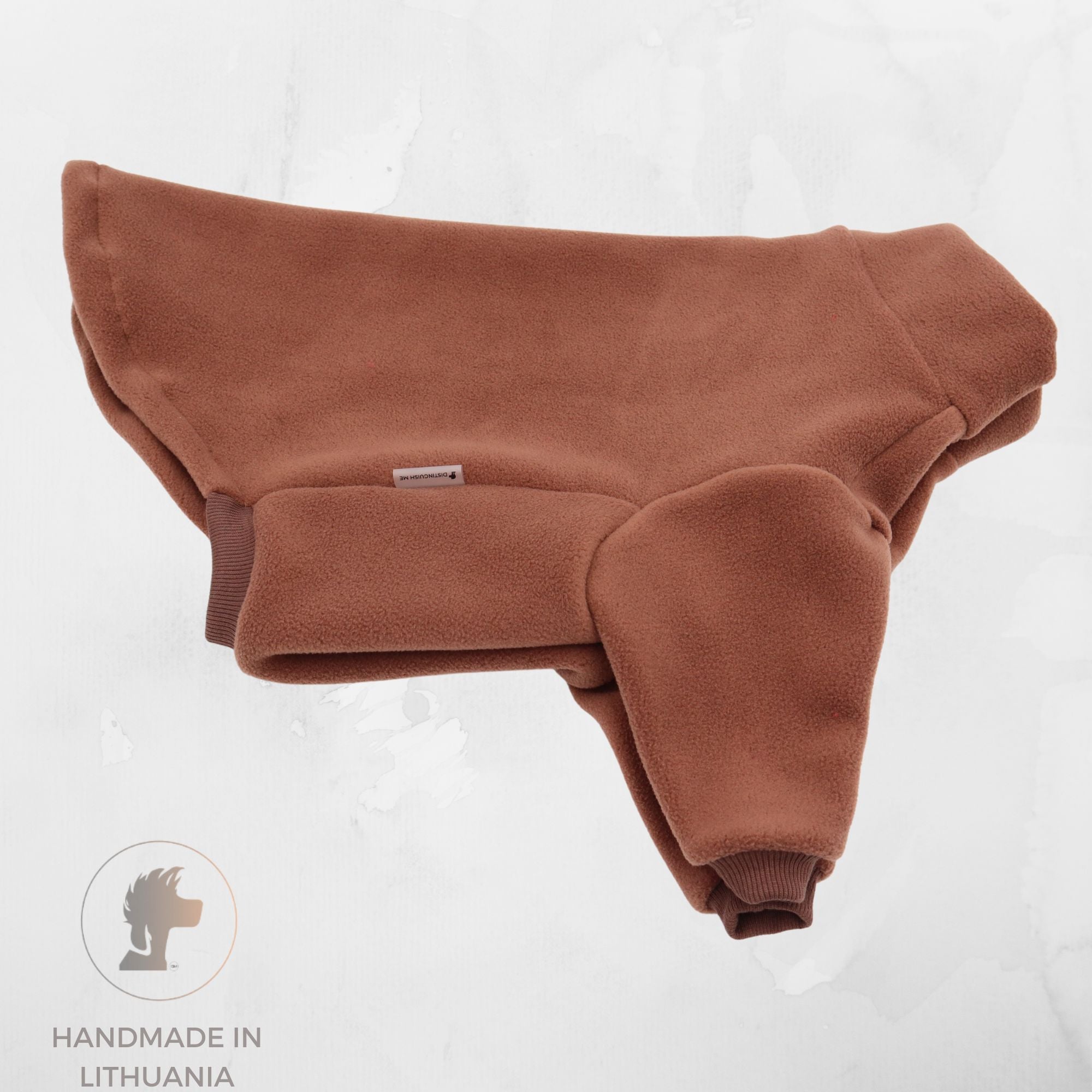 Handmade Fleece Dog Jumper | Mocha Mousse