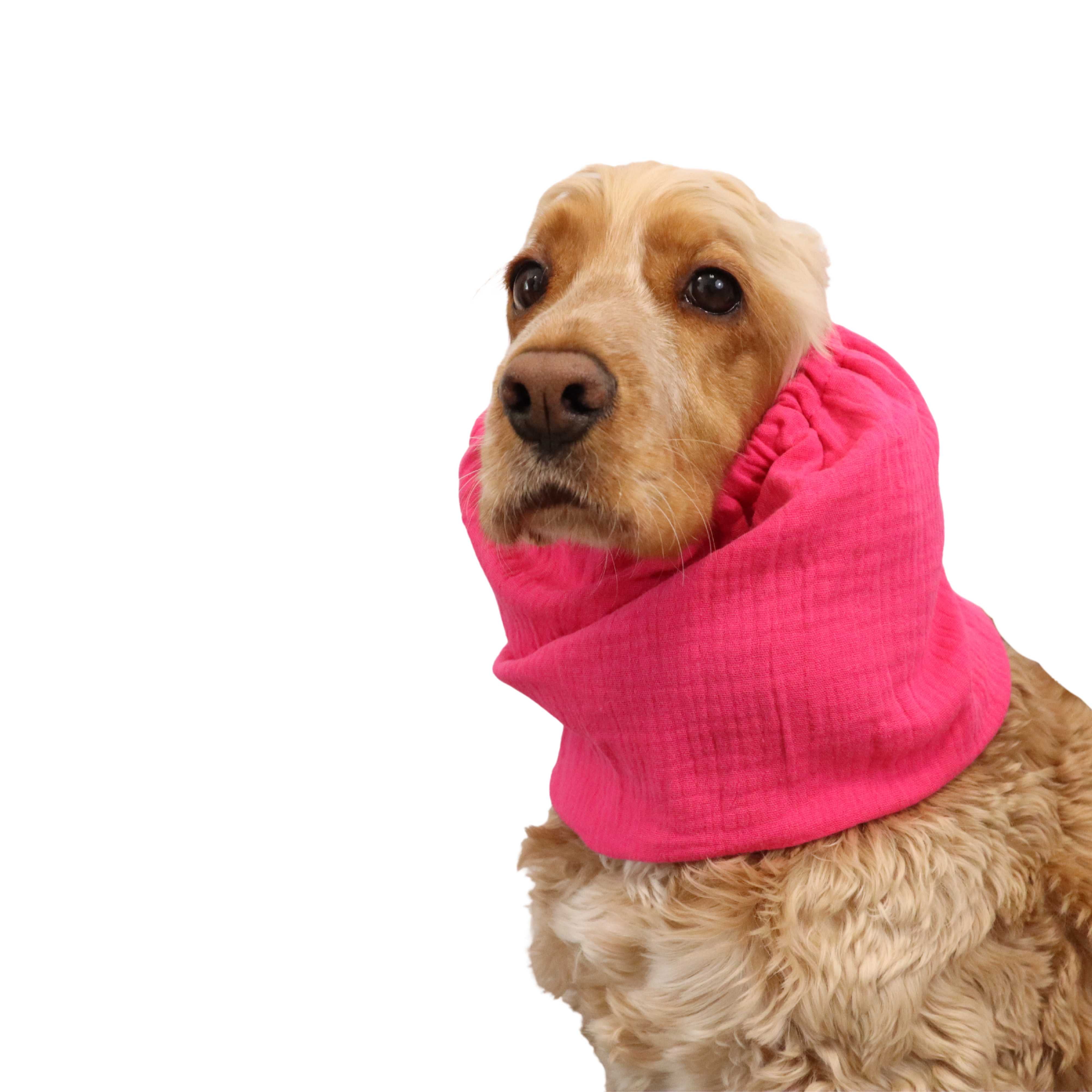 Cotton (Muslin) Dog Snood | Barbie Pink