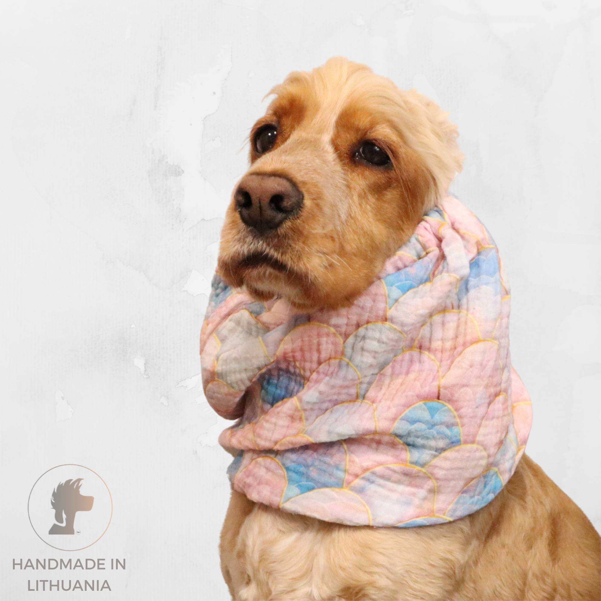 Cotton (Muslin) Dog Snood | Pastel Scale