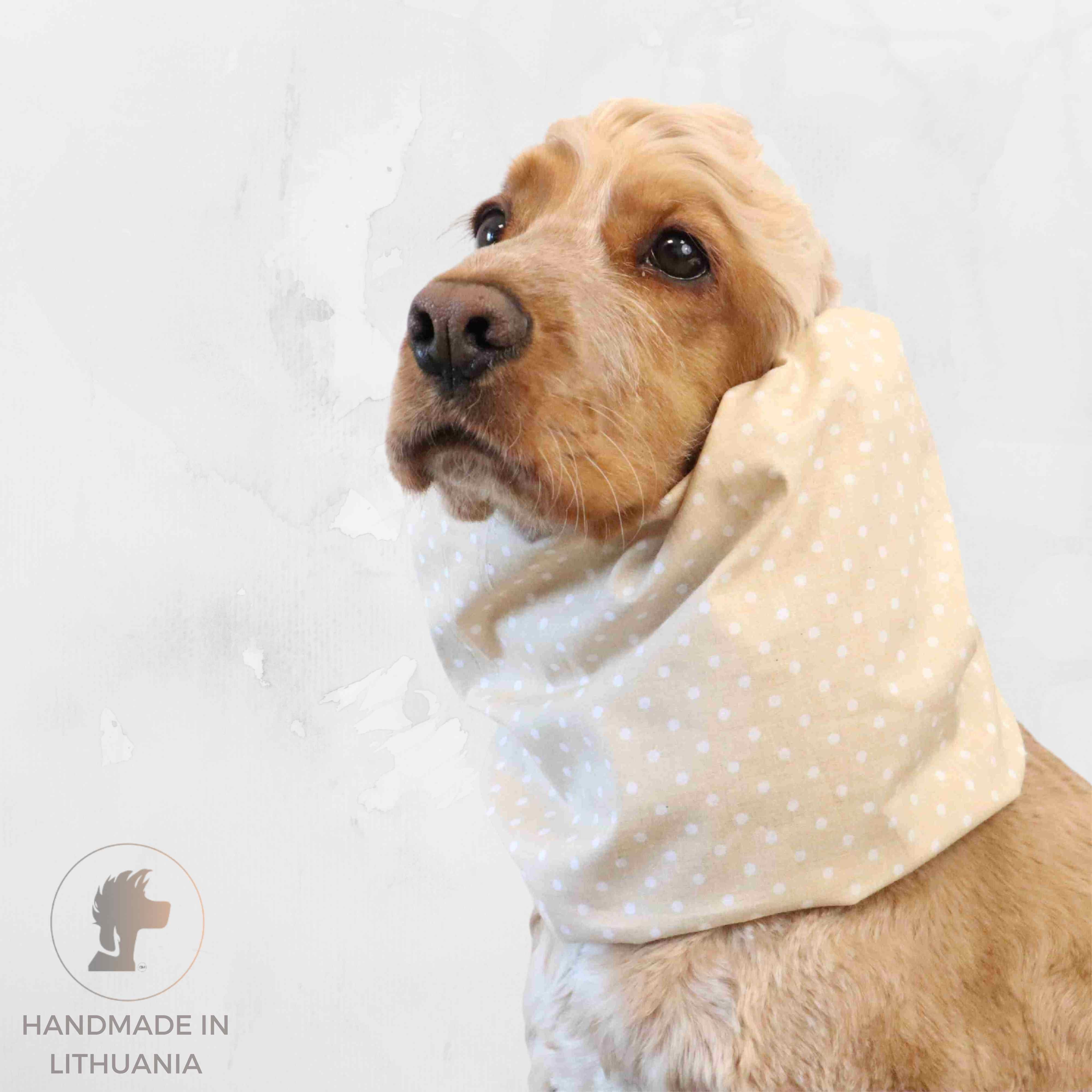 Beige Snood For Dog by Distinguish Me