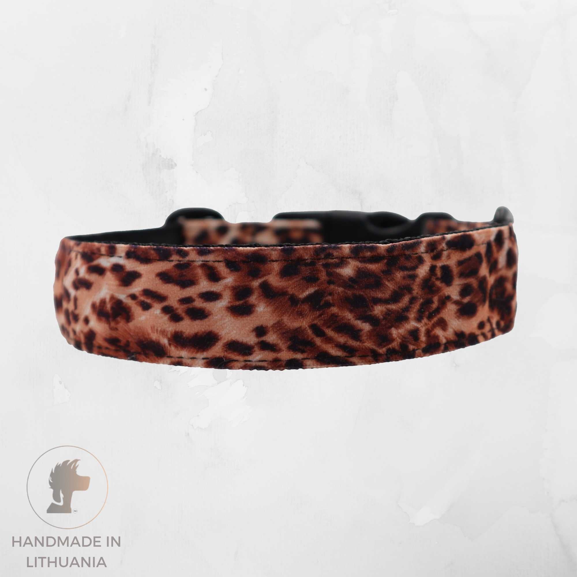 <tc>Rankų darbo antkaklis šuniui | Laukinis Leopardas | Plotis: 15-20-25-30 mm</tc>