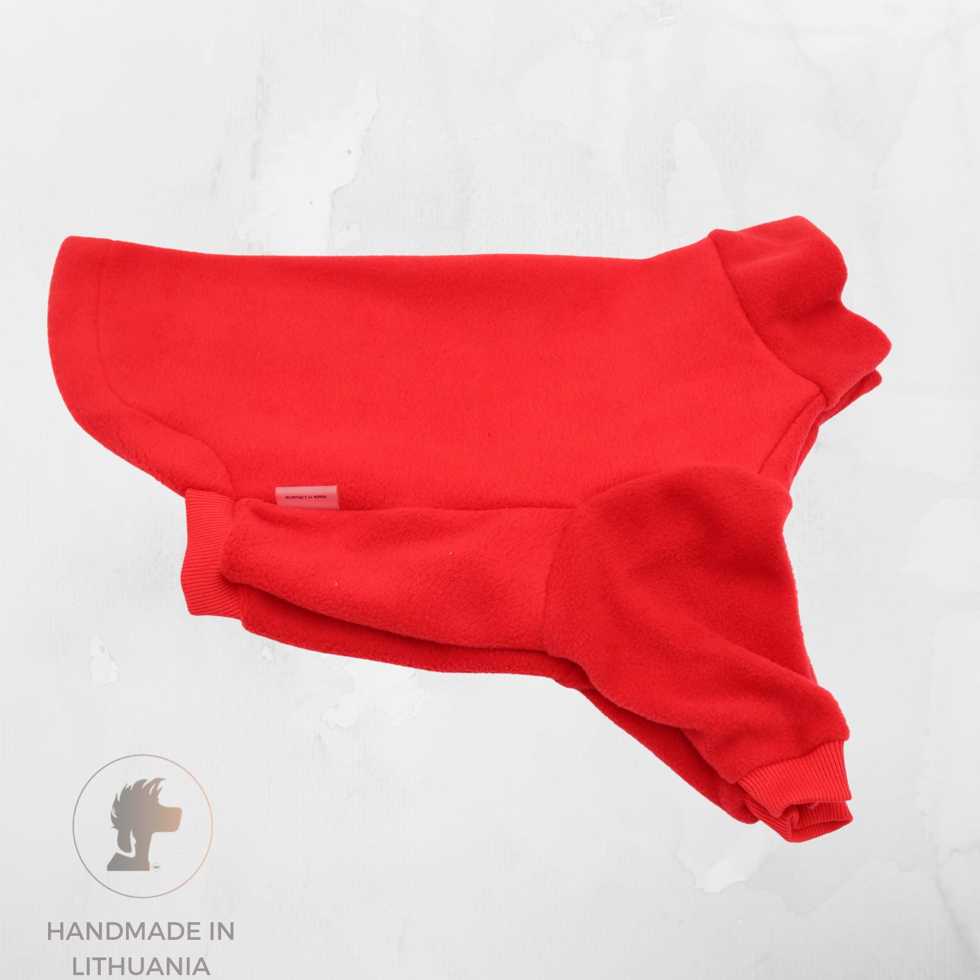 Handmade Fleece Dog Jumper | Red