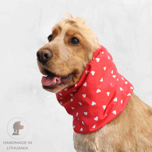 Luxury snood for dog Red By Distinguish Me 