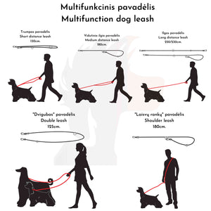 Multifunkcinis pavadelis Multifunction dog leash Distinguish me