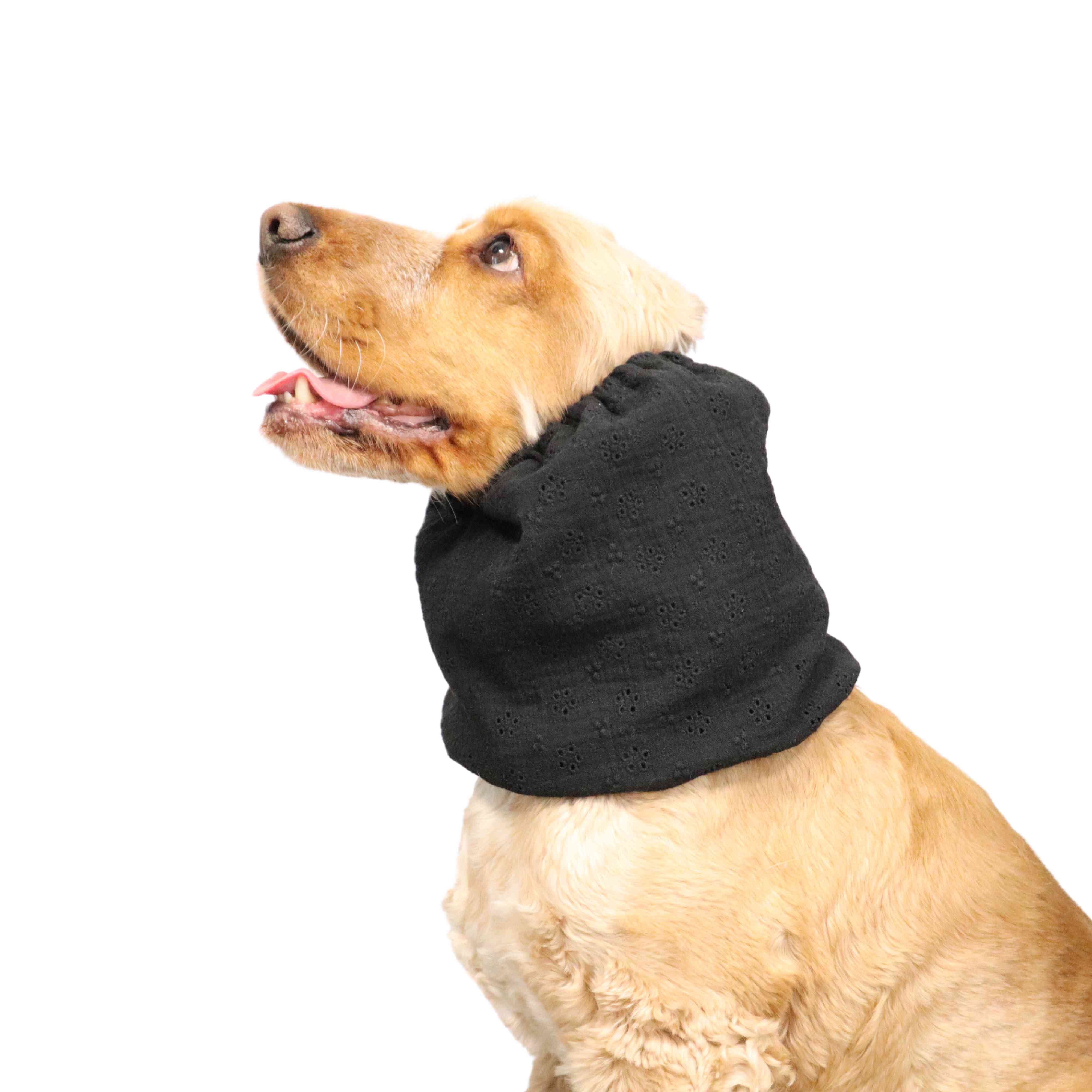 Cotton (Muslin) Dog Snood | Breathable | Black