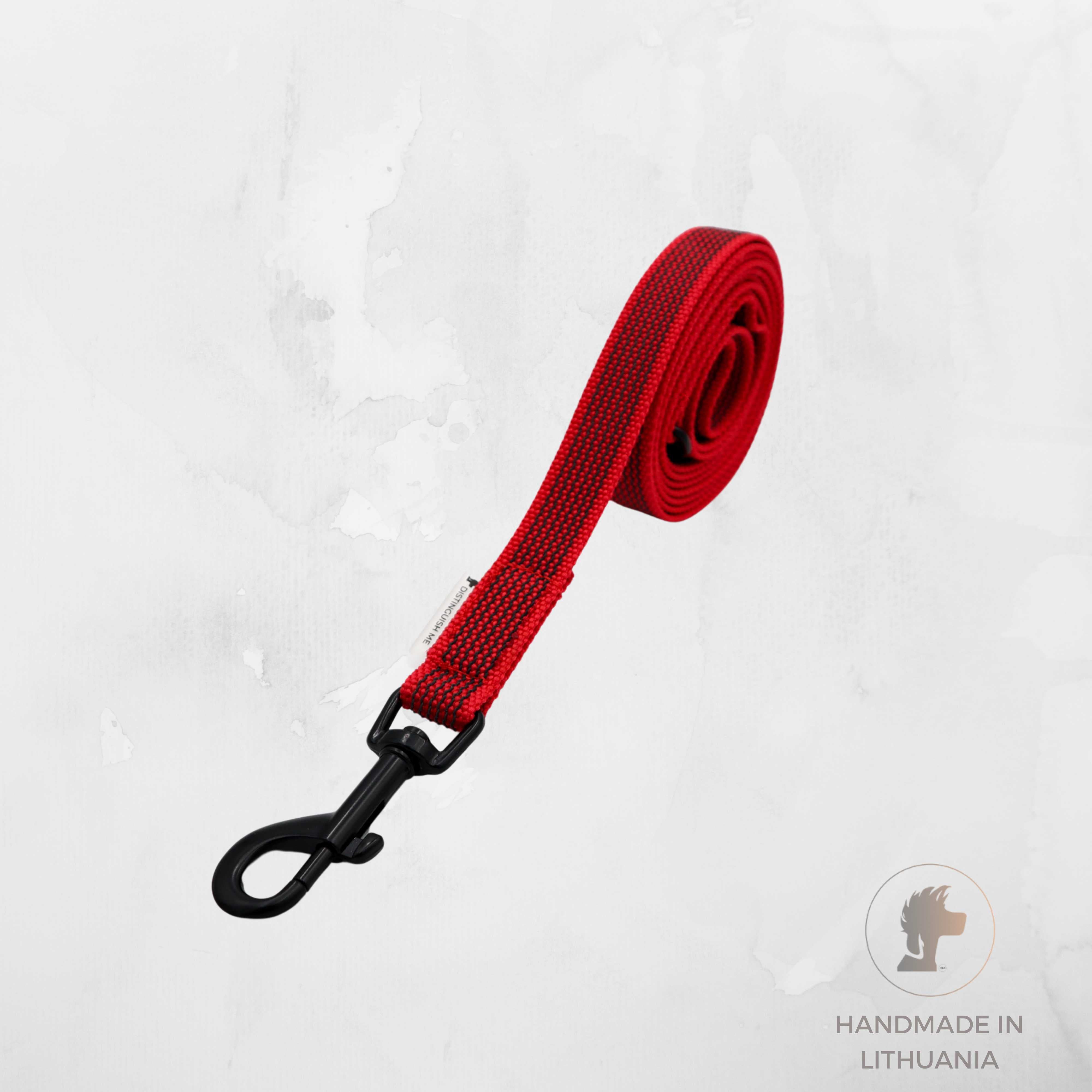 classic red strong dog leash by Distinguish Me 