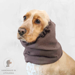 Brown Muslin Dog Snood by Distinguish Me