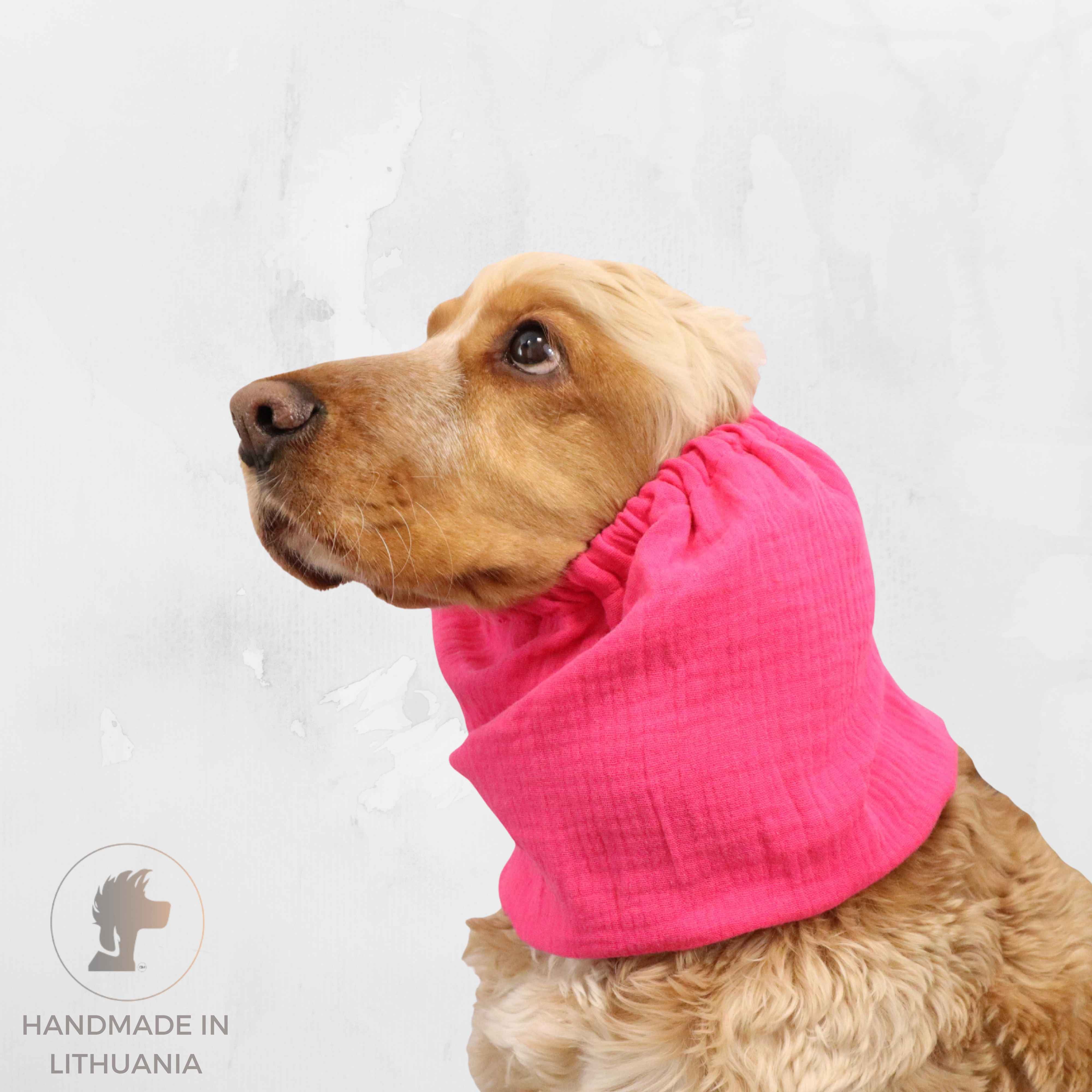 Cotton (Muslin) Dog Snood | Barbie Pink