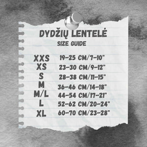 antkaklių dydžių lentelė distinguish me