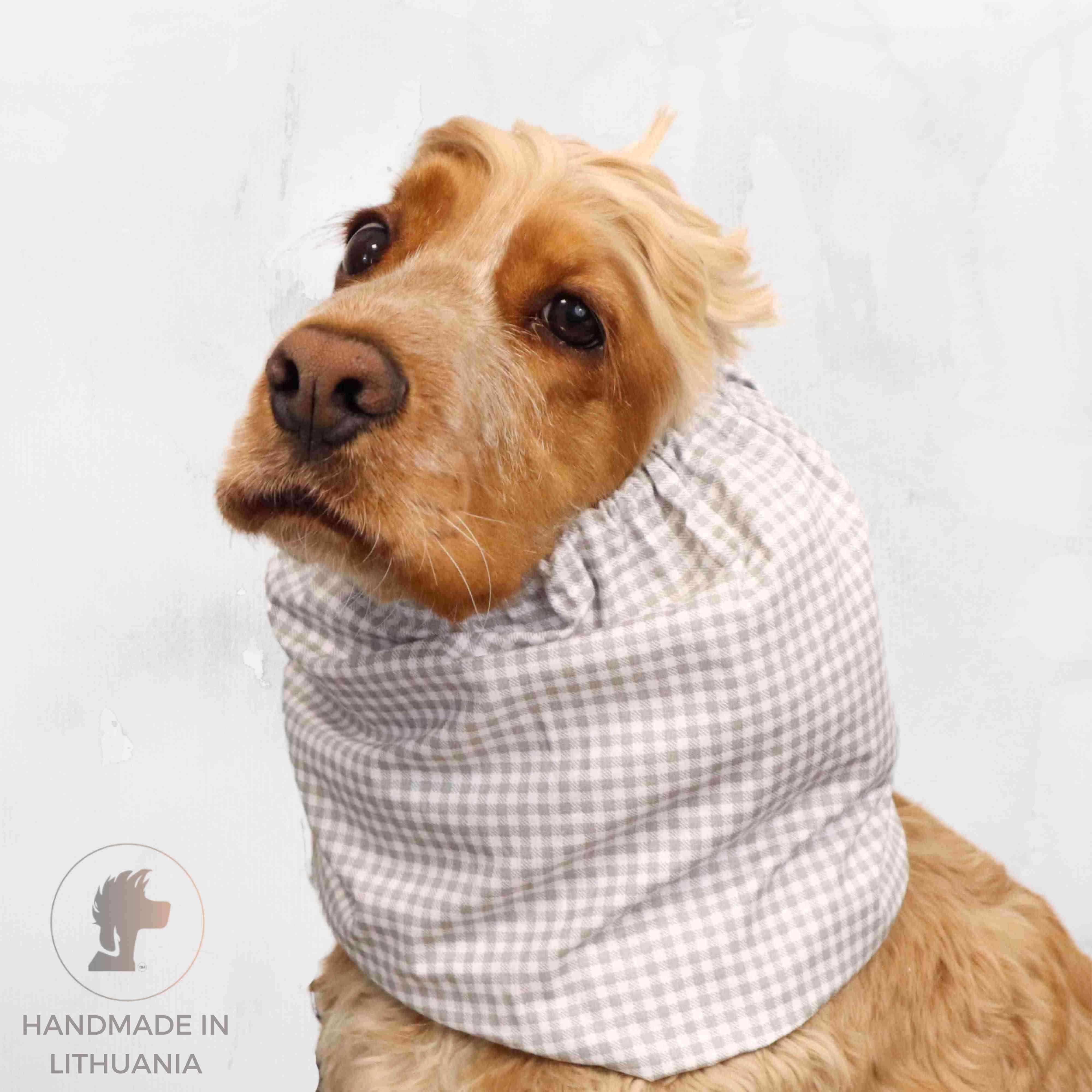 Snood for dogs soft checkered by Distinguish Me