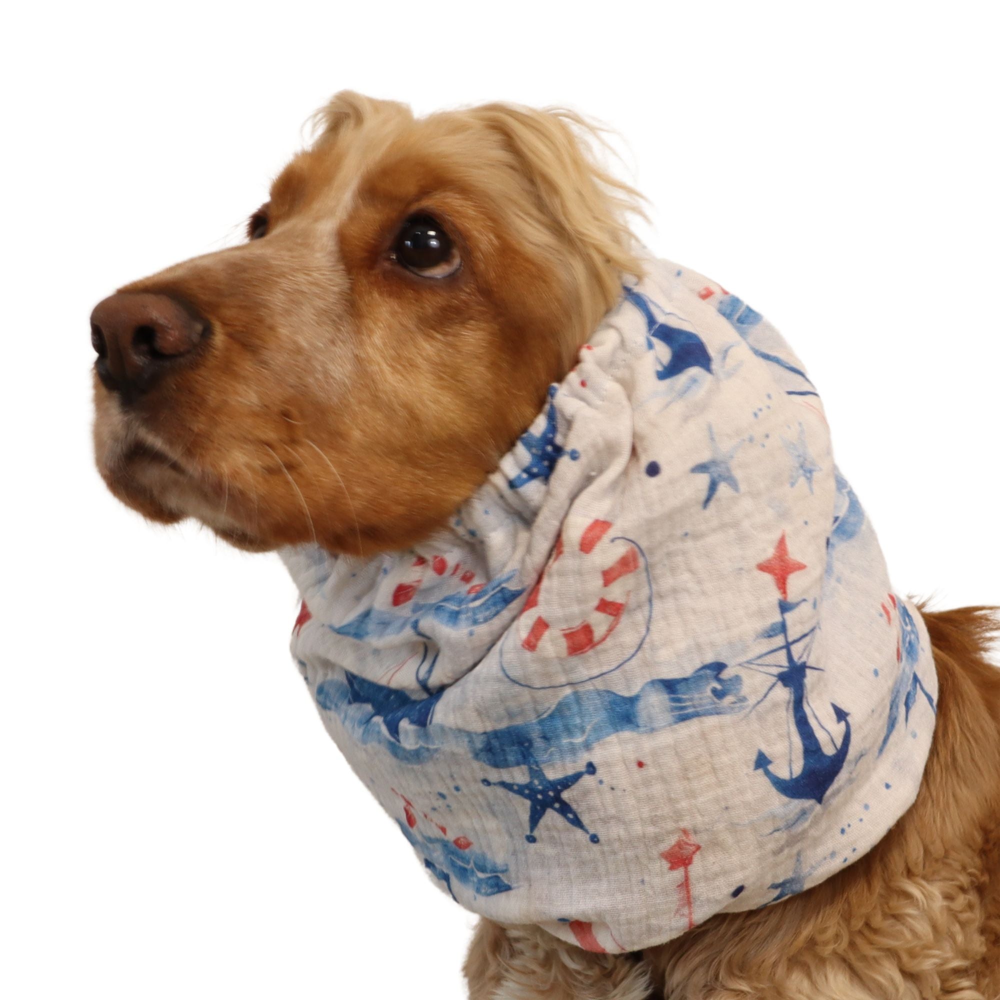 Cotton (Muslin) Dog Snood | Marine