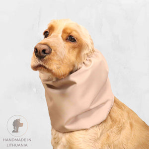 Waterproof cream dog snood by Distinguish me