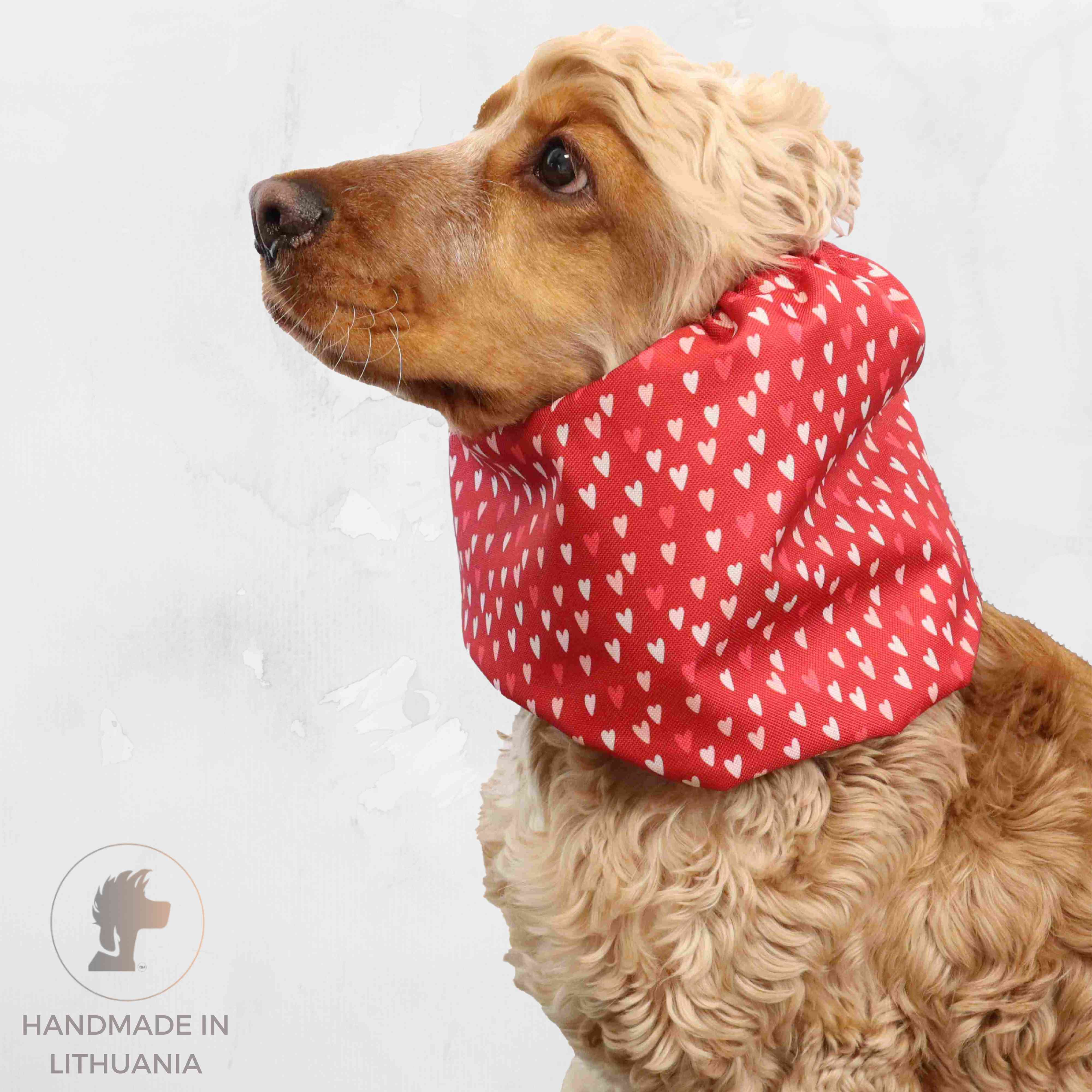 Waterproof dog snood Hearts Distinguish Me