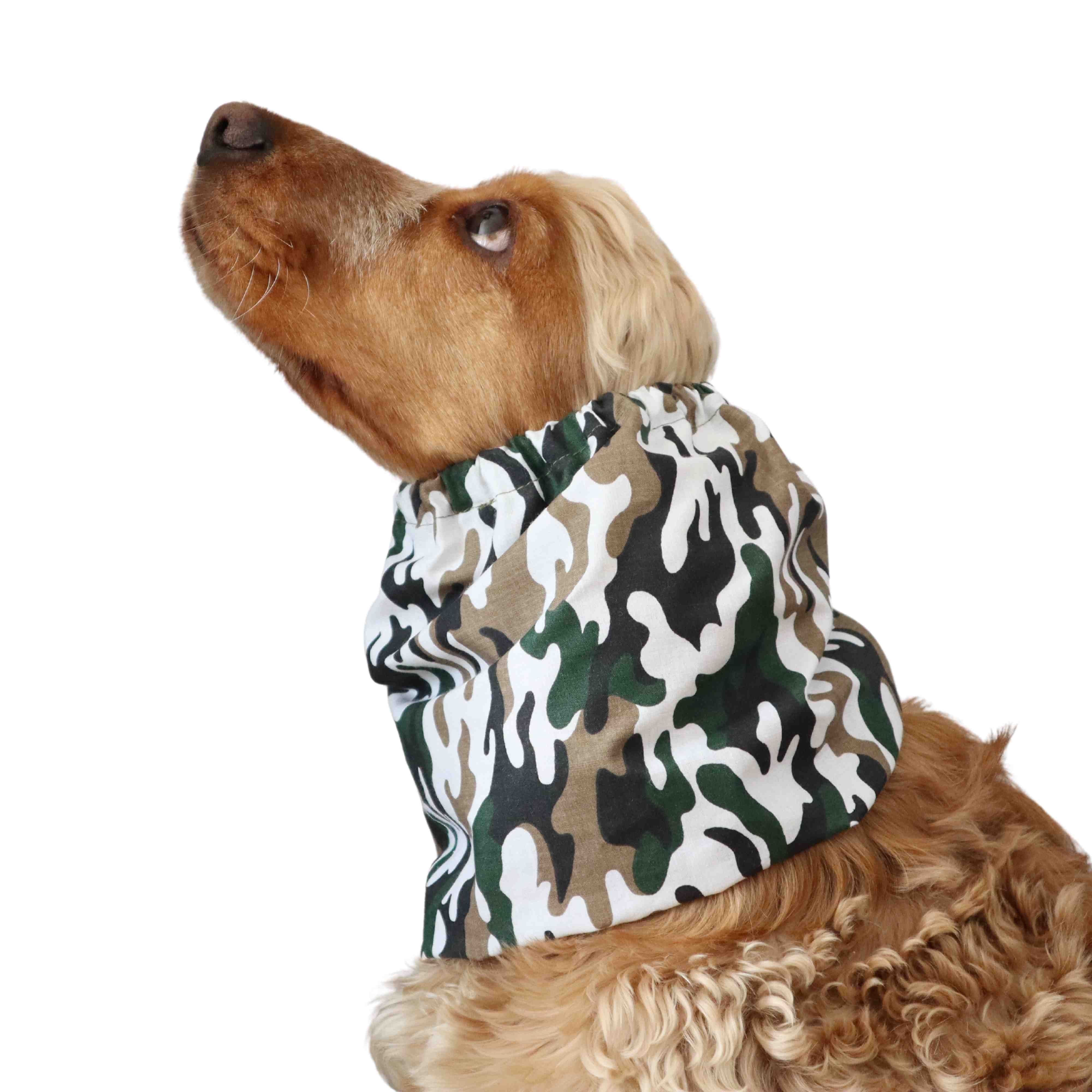 comfortable dog ear snood camo by Distinguish me