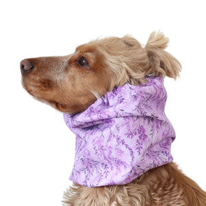 Thick double waterproof ear cover snood Distinguish me Lavender Meadow protecting ears and neck from rain