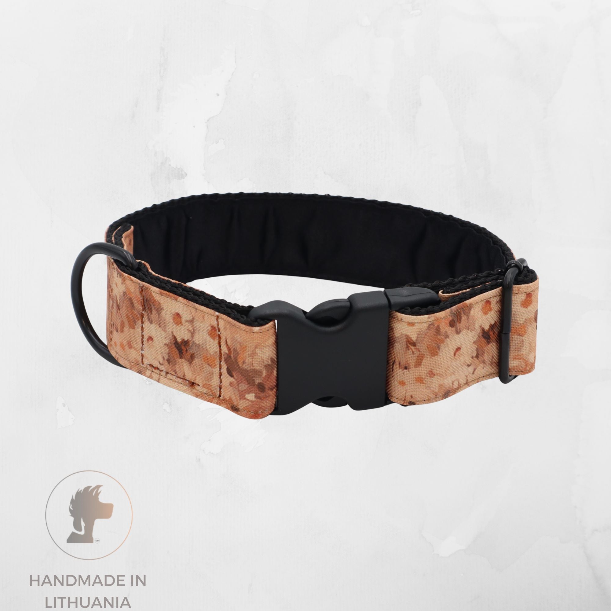 Distinguish Me Blush Meadow handmade fabric dog collar with soft floral meadow pattern