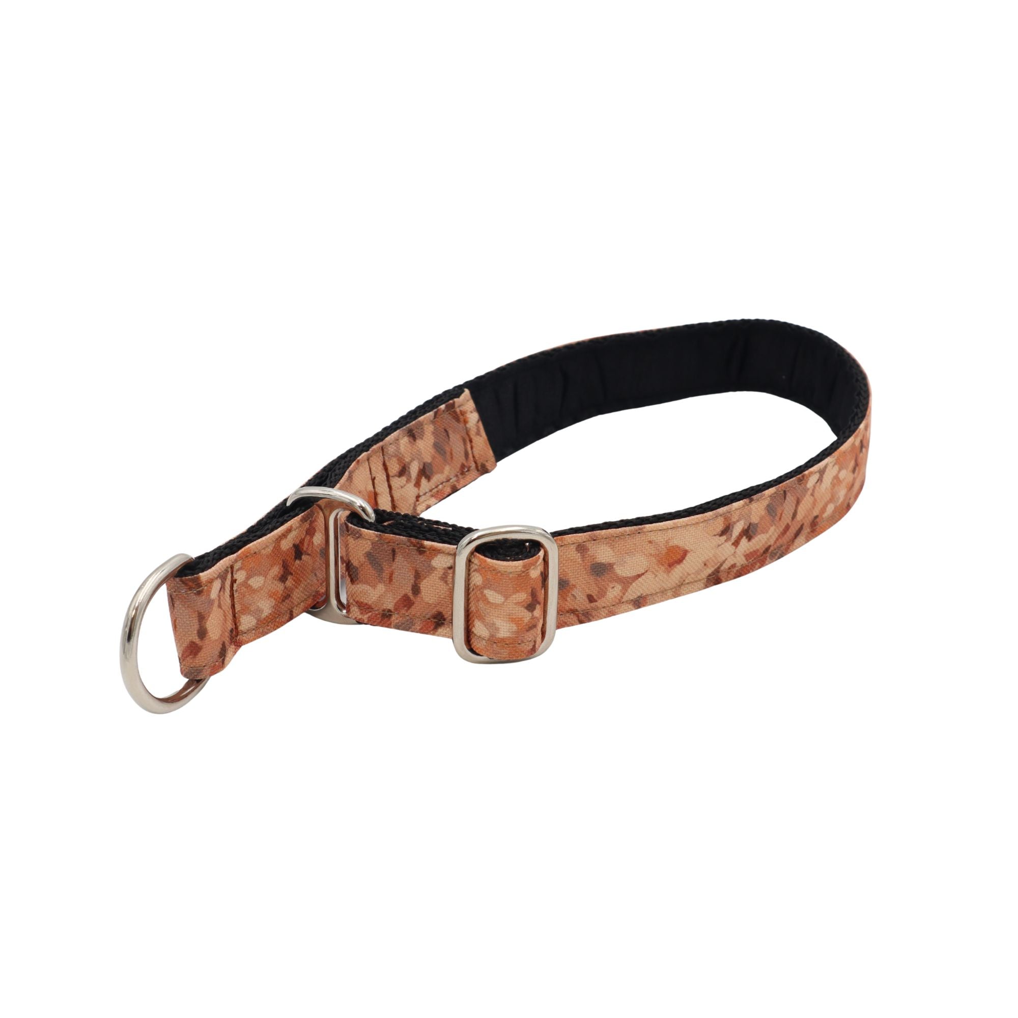 Distinguish Me Limited Slip fabric dog collar in Blush Meadow floral pattern